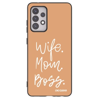 Picasee Μαύρη θήκη σιλικόνης για Samsung Galaxy A52s 5G A528B - Boss Mama