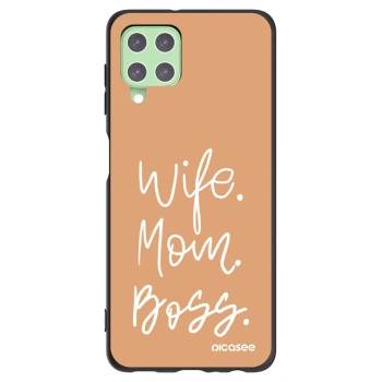Picasee Μαύρη θήκη σιλικόνης για Samsung Galaxy A22 A225F 4G - Boss Mama