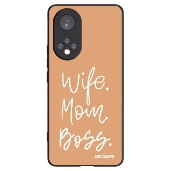 Picasee Μαύρη θήκη σιλικόνης για Honor 50 5G - Boss Mama