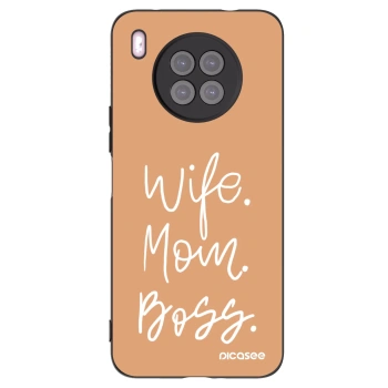 Picasee Μαύρη θήκη σιλικόνης για Huawei Nova 8i - Boss Mama