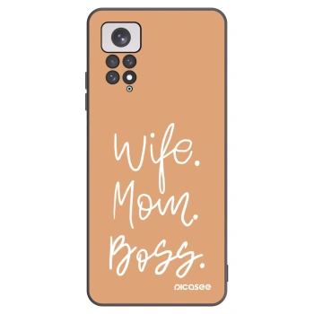 Picasee Μαύρη θήκη σιλικόνης για Xiaomi Redmi Note 11 - Boss Mama