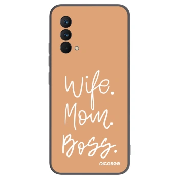Picasee Μαύρη θήκη σιλικόνης για Realme GT Master Edition 5G - Boss Mama