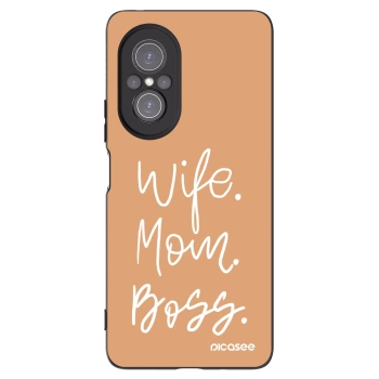 Picasee Μαύρη θήκη σιλικόνης για Huawei Nova 9 SE - Boss Mama