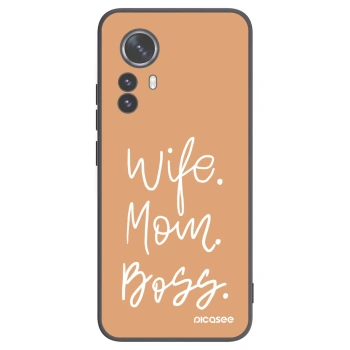 Picasee Μαύρη θήκη σιλικόνης για Xiaomi 12 Pro - Boss Mama