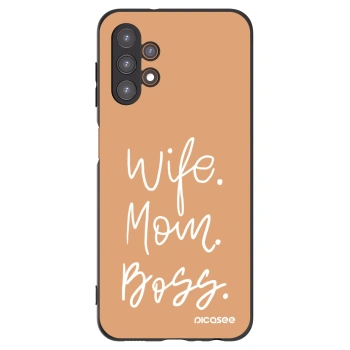 Picasee Μαύρη θήκη σιλικόνης για Samsung Galaxy A13 4G A135 - Boss Mama