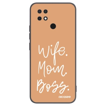 Picasee Μαύρη θήκη σιλικόνης για Xiaomi Redmi 10C - Boss Mama