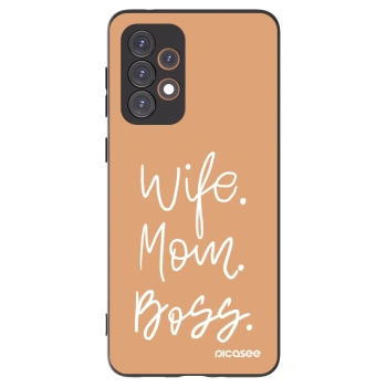 Picasee Μαύρη θήκη σιλικόνης για Samsung Galaxy A33 5G A336 - Boss Mama