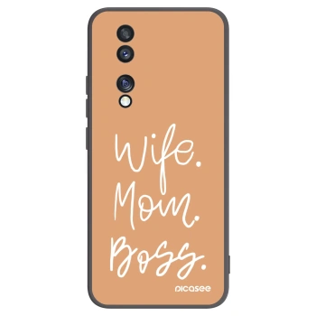 Picasee Μαύρη θήκη σιλικόνης για Honor 70 - Boss Mama