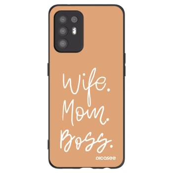 Picasee Μαύρη θήκη σιλικόνης για OPPO A94 5G - Boss Mama