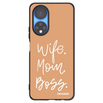 Picasee Μαύρη θήκη σιλικόνης για Honor X7 - Boss Mama