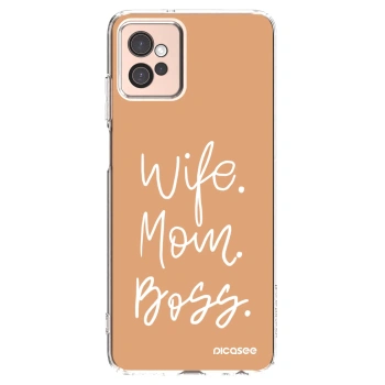 Picasee διαφανής θήκη σιλικόνης Motorola Moto G32 - Boss Mama