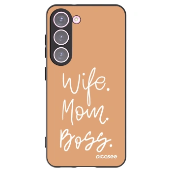 Picasee Μαύρη θήκη σιλικόνης για Samsung Galaxy S23 5G - Boss Mama