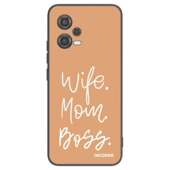 Picasee Μαύρη θήκη σιλικόνης για Xiaomi Poco X5 - Boss Mama