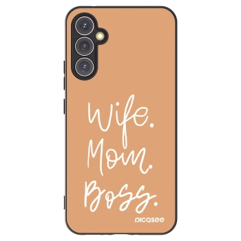 Picasee Μαύρη θήκη σιλικόνης για Samsung Galaxy A34 5G A346B - Boss Mama