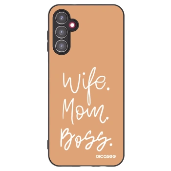 Picasee Μαύρη θήκη σιλικόνης για Samsung Galaxy A14 5G A146P - Boss Mama