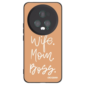 Picasee Μαύρη θήκη σιλικόνης για Honor Magic5 Pro - Boss Mama