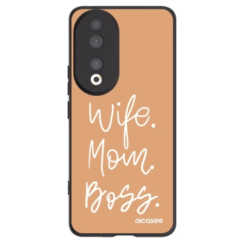Picasee Μαύρη θήκη σιλικόνης για Honor 90 5G - Boss Mama
