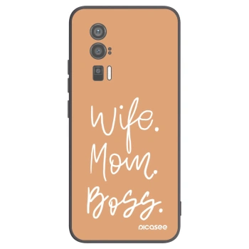 Picasee Μαύρη θήκη σιλικόνης για Xiaomi Poco F5 Pro 5G - Boss Mama