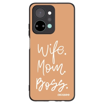 Picasee Μαύρη θήκη σιλικόνης για Honor X7a - Boss Mama