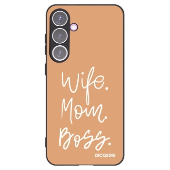 Picasee Μαύρη θήκη σιλικόνης για Samsung Galaxy S24+ S926B 5G - Boss Mama