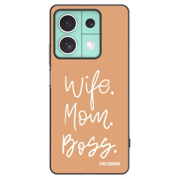 Picasee Μαύρη θήκη σιλικόνης για Xiaomi Redmi Note 13 5G - Boss Mama