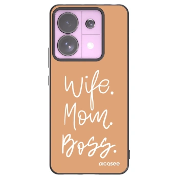 Picasee Μαύρη θήκη σιλικόνης για Xiaomi Redmi Note 13 Pro 5G - Boss Mama