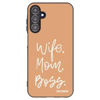 Picasee Μαύρη θήκη σιλικόνης για Samsung Galaxy A15 A155F 4G - Boss Mama