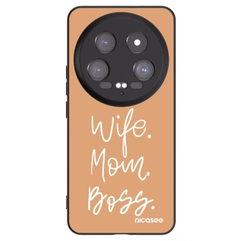 Picasee Μαύρη θήκη σιλικόνης για Xiaomi 14 Ultra - Boss Mama