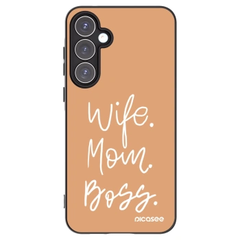Picasee Μαύρη θήκη σιλικόνης για Samsung Galaxy A55 5G A556B - Boss Mama