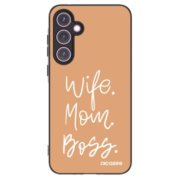 Picasee Μαύρη θήκη σιλικόνης για Samsung Galaxy A35 5G A356B - Boss Mama