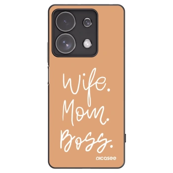 Picasee Μαύρη θήκη σιλικόνης για Xiaomi Redmi Note 13 Pro 4G - Boss Mama