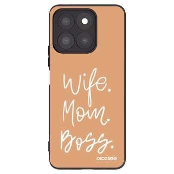 Picasee Μαύρη θήκη σιλικόνης για Honor X8b - Boss Mama