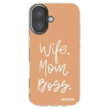 Picasee διαφανής θήκη σιλικόνης Apple iPhone 16 - Boss Mama