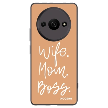 Picasee Μαύρη θήκη σιλικόνης για Xiaomi Redmi A3 - Boss Mama