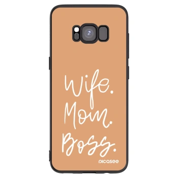 Picasee Μαύρη θήκη σιλικόνης για Samsung Galaxy S8 G950F - Boss Mama
