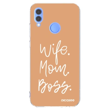 Picasee διαφανής θήκη σιλικόνης Honor 10 Lite - Boss Mama