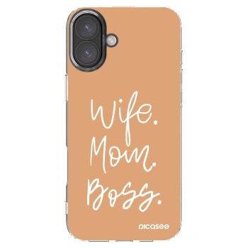 Picasee διαφανής θήκη σιλικόνης Apple iPhone 16 Plus - Boss Mama