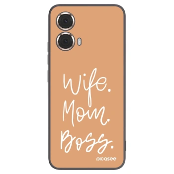 Picasee Μαύρη θήκη σιλικόνης για Motorola Moto G85 - Boss Mama