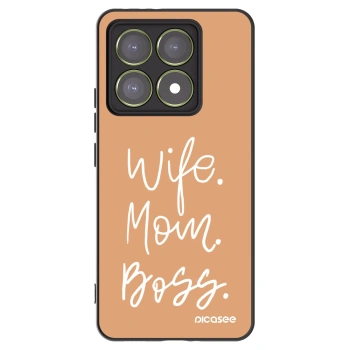 Picasee Μαύρη θήκη σιλικόνης για Xiaomi 14T - Boss Mama