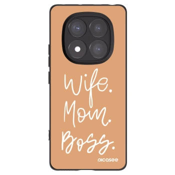 Picasee Μαύρη θήκη σιλικόνης για Xiaomi Redmi Note 14 Pro 5G - Boss Mama