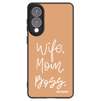 Picasee Μαύρη θήκη σιλικόνης για Samsung Galaxy S25 Edge 5G - Boss Mama
