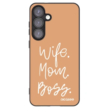 Picasee Μαύρη θήκη σιλικόνης για Samsung Galaxy S25+ 5G - Boss Mama
