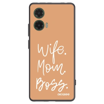 Picasee Μαύρη θήκη σιλικόνης για Motorola Moto G35 5G - Boss Mama