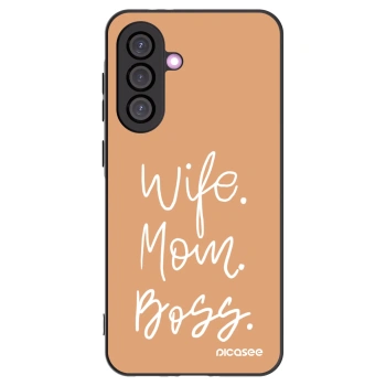 Picasee Μαύρη θήκη σιλικόνης για Samsung Galaxy A36 5G - Boss Mama