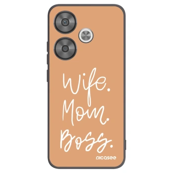 Picasee Μαύρη θήκη σιλικόνης για Xiaomi Poco F6 - Boss Mama