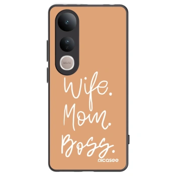 Picasee Μαύρη θήκη σιλικόνης για Vivo V50 Lite 5G - Boss Mama
