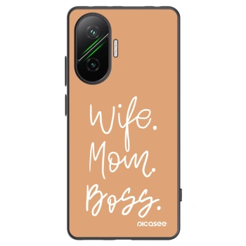 Picasee Μαύρη θήκη σιλικόνης για Xiaomi Poco F7 Pro 5G - Boss Mama