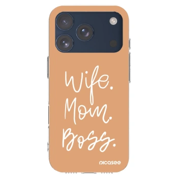 Picasee διαφανής θήκη σιλικόνης Apple iPhone 17 Pro - Boss Mama
