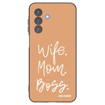 Picasee Μαύρη θήκη σιλικόνης για Samsung Galaxy A17 5G - Boss Mama