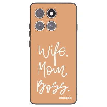 Picasee Μαύρη θήκη σιλικόνης για Motorola Edge 60 Fusion - Boss Mama